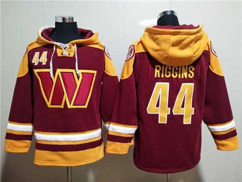 Washington Commanders #44 John Riggins Burgundy Lace-Up Pullover Hoodie,We sell and wholesale Washington Commanders #44 John Riggins Burgundy Lace-Up Pullover Hoodie on line form chian!